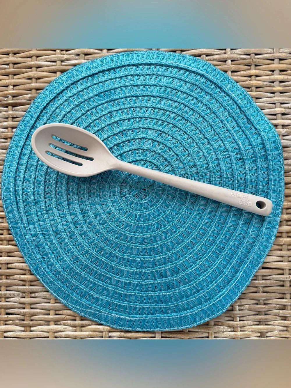 Our Table Slotted Silicone Spoon